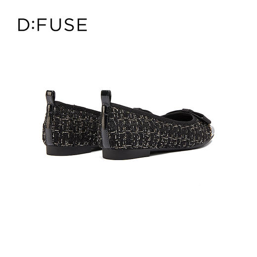 DFuse迪芙斯秋季新款小香风浅口平底单鞋女蝴蝶结优雅芭蕾舞鞋DF33111113 商品图5