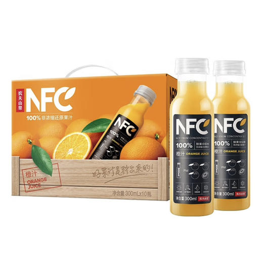 【清凉节】农夫山泉NFC橙汁果汁饮料100%鲜果冷压榨 10瓶装 商品图0
