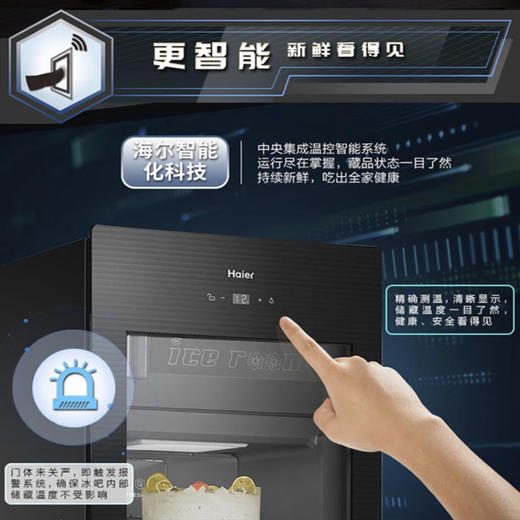 海尔（Haier）冰吧 LC-167LH69D1钢琴黑 商品图7