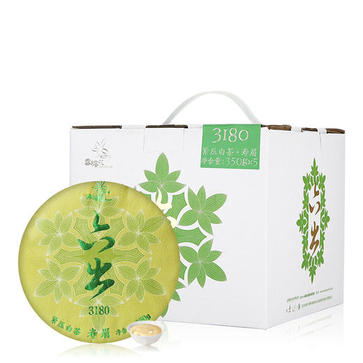 武夷星雪榕花六出3180寿眉白茶福鼎原料老白茶5饼1提礼盒装 商品图4