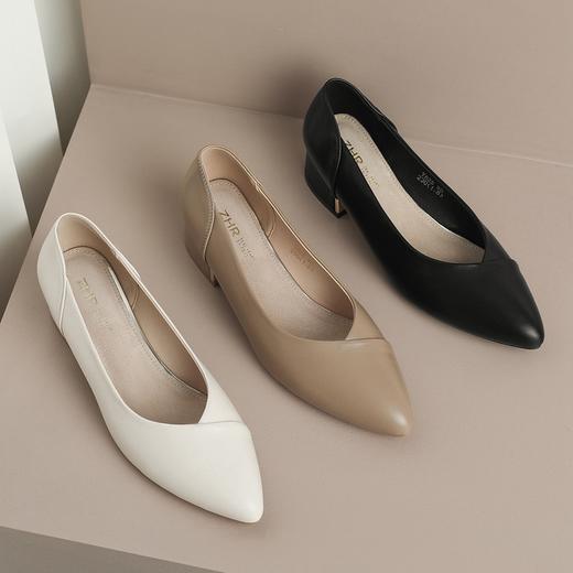 ZHR通勤风法式复古小皮鞋尖头浅口单鞋女鞋夏季懒人鞋玛丽珍女鞋 商品图1