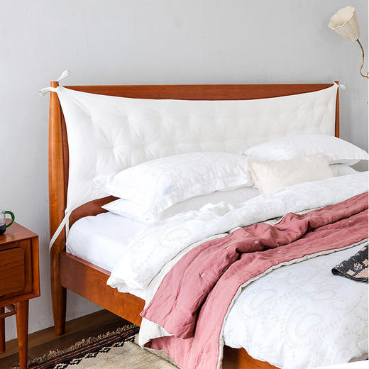 伽罗 JALO 高背款北欧MCM风格樱桃木木床(M01) 商品图2