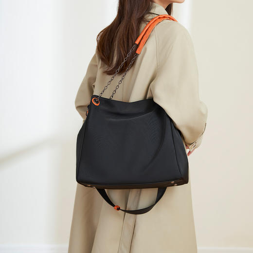 Safiya/索菲娅2023新款水桶包百搭时尚单肩包包女式斜挎包女包SF9151003Y 商品图8