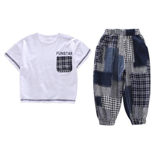 童装男童套装2023夏装新款春夏宽松中大儿童九分薄款防蚊裤两件套 商品图4