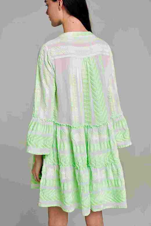 Devotion Twins - ELLA DRESS SHORT - Neon Green/N.Lime/White - 女装 - 连身裙 - 绿色 商品图3