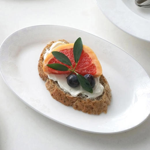 韩国HANKOOK骨瓷餐具饭碗汤碗深盘小蝶鱼盘釉下彩8人用40件 商品图4