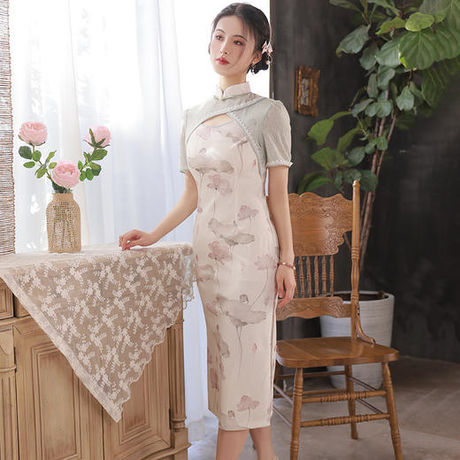 复古文艺风旗袍，优雅气质旗袍BS-2805 商品图5