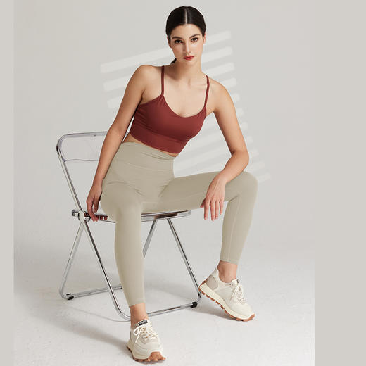 哈瓦塔电商裸感瑜伽裤女子速干跑步提臀紧身裤蜜桃臀健身裤九分裤 商品图7