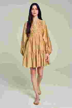 Devotion Twins - Leros Dress - Beige - 连身裙 - 米黄色