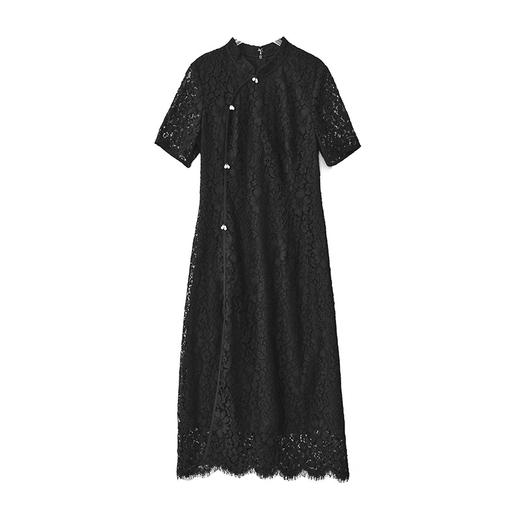 AHM mmjp8513立领中式蕾丝连衣裙女2023夏季新款复古国风气质优雅百搭修身裙子 商品图4