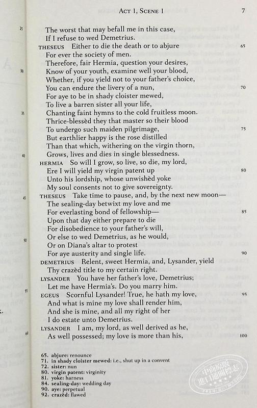 【中商原版】A Midsummer Night’s Dream 英文原版 仲夏夜之梦  William Shakespeare 商品图5