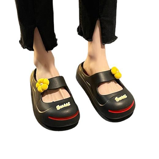 夏日必备，新款可爱洞洞鞋女，包头半拖鞋，轻松懒人凉拖鞋女，软底设计舒适贴合足部，外穿内搭都可，让你时尚又舒适！ 商品图4