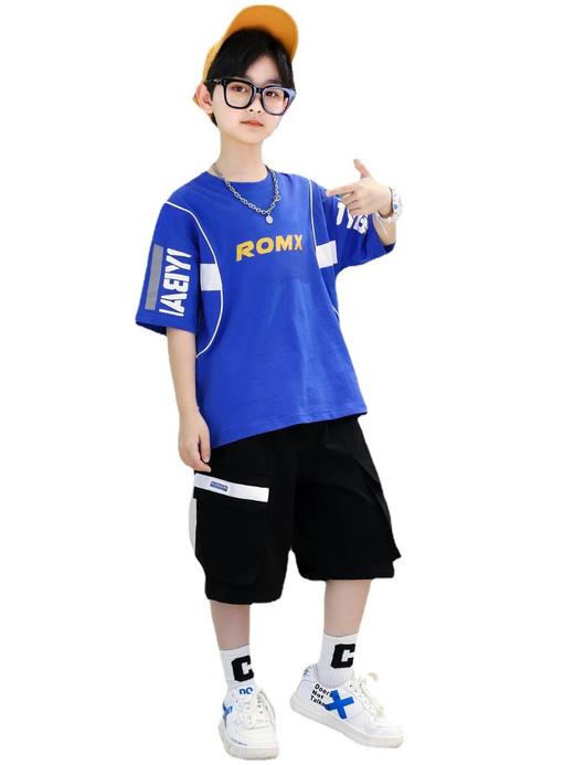 男童夏季套装2023新款洋气儿童夏装短袖时髦中大童男孩帅气潮童装 商品图4