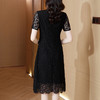 AHM mmjp8513立领中式蕾丝连衣裙女2023夏季新款复古国风气质优雅百搭修身裙子 商品缩略图3