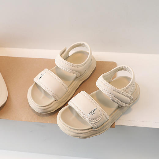 2023年夏季新款童鞋轻便透气儿童凉鞋韩版时尚厚底女童露趾沙滩鞋_HLY 商品图6