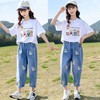女童夏装网红牛仔裤套装2023新款儿童大童夏季时髦洋气女孩两件套 商品缩略图3