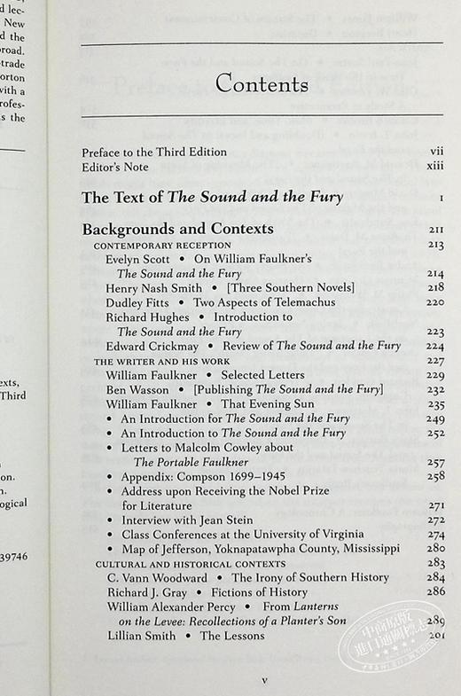 【中商原版】喧嚣与躁动 诺顿文学解读系列 英文原版 The Sound and the Fury William Faulkner 商品图4