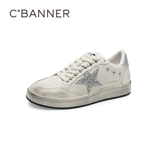 千百度脏脏鞋夏季休闲板鞋女平底德训鞋阿甘鞋跑步运动鞋 A23426304 商品图1