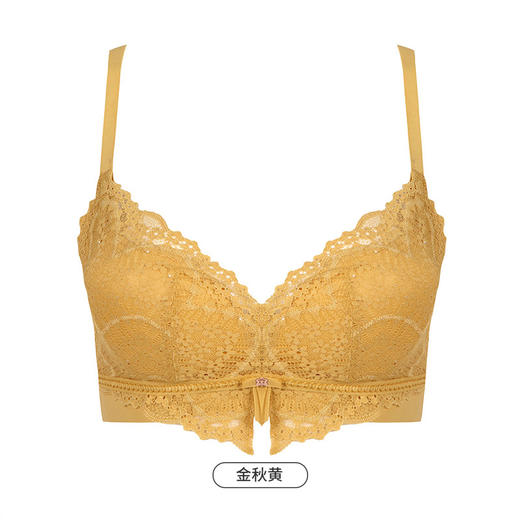 笔笔同款都市丽人自然舒适ABC杯适穿软泡芙蕾丝内衣三种厚度3/4杯常规文胸无钢圈三排扣新年本命年红品LB31M2 商品图8