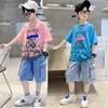 男童夏装套装2023新款儿童夏季男孩短袖帅气衣服童装运动两件套潮 商品缩略图3