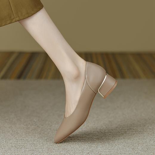 ZHR通勤风法式复古小皮鞋尖头浅口单鞋女鞋夏季懒人鞋玛丽珍女鞋 商品图7