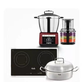7F Fissler 菲仕乐电动食品加工器+深型炖炒锅28CM+嵌入式双孔电陶炉