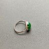 冰种阳绿翡翠平安扣戒指18k白金钻石镶嵌 商品缩略图7
