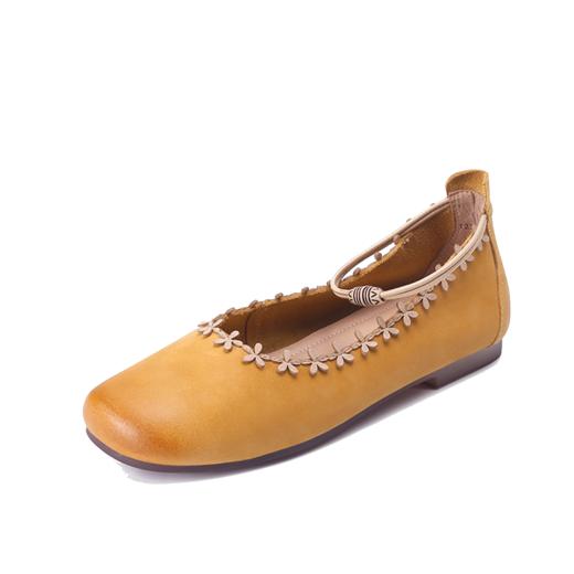 西村名物2023春季新款舒适休闲平底低跟搭扣女单鞋T23AE12541 商品图12