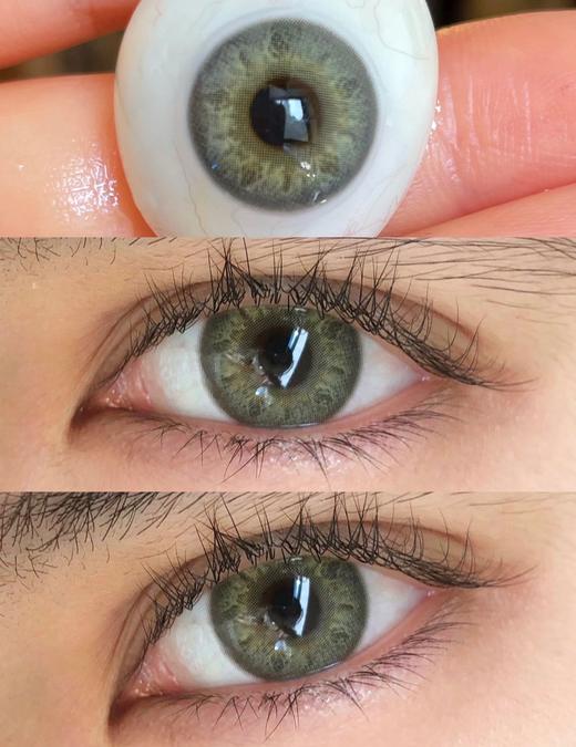 Leenscolor·年抛  缅因虹膜绿  14.0  超上头的绿棕虹膜眼珠子！1:1复刻歪果仁眼珠！日常妆容搭配野超带感的！韩产0-1000度<一副两片> 商品图1