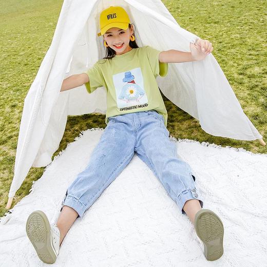 网红套装女童夏装2023新款洋气儿童夏季中大童运动女孩短袖两件套 商品图4