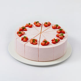 【酸甜可口】烈焰莓莓蛋糕，原味/粉色饼底随机发货，新鲜甜润草莓+草莓果肉果酱夹心，无法抗拒的甜蜜（三亚）