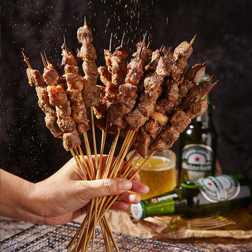 大黄鲜森牛羊串【80只】优质原切牛羊肉手工原切原味空气炸锅烧烤 商品图8
