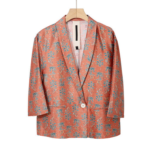 桑蚕丝印花西装外套 商品图1