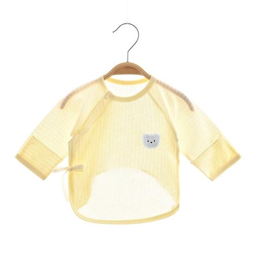 新生儿衣服夏季薄款上衣初生儿纯棉无骨爬服男女宝宝长袖半背衣 商品图3