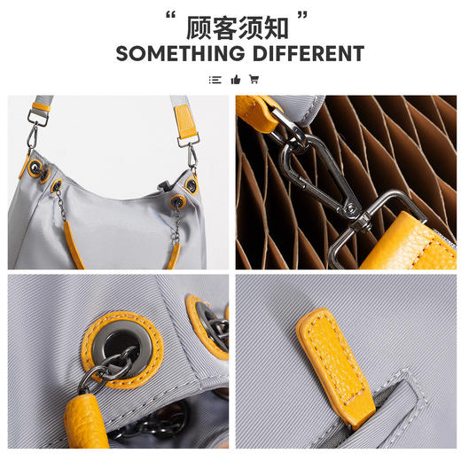 Safiya/索菲娅2023新款水桶包百搭时尚单肩包包女式斜挎包女包SF9151003Y 商品图11