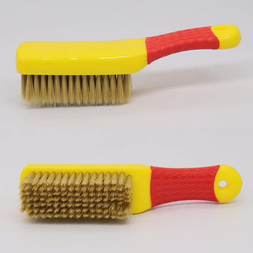 文玩工具纤维丝刷大小金刚菩提子橄榄核桃毛刷子保养清 黄柄软毛刷 商品图3