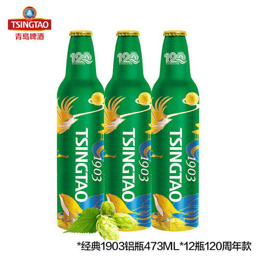 青岛啤酒（TsingTao）经典1903铝瓶473ml*12瓶 120周年款 商品图1