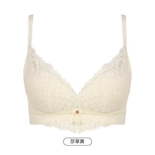 笔笔同款都市丽人自然舒适ABC杯适穿软泡芙蕾丝内衣三种厚度3/4杯常规文胸无钢圈三排扣新年本命年红品LB31M2 商品图10