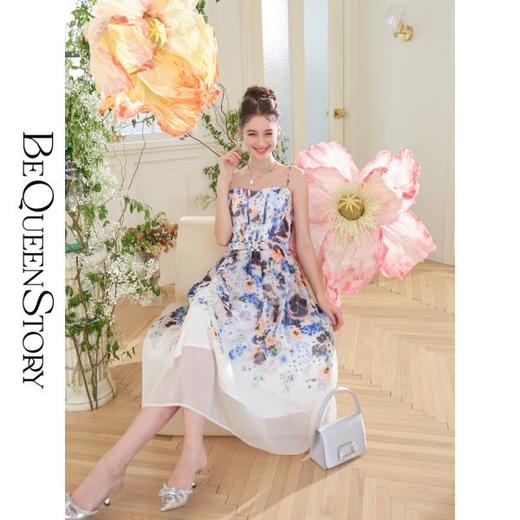 BeQueenStory 【夏梦繁花】优雅收腰吊带连衣裙&套装2023夏季新款 商品图2