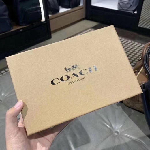 美国现货¥699直邮到手！COACH 新版男士皮夹钥匙扣卡包钱包礼盒 黑灰logo 商品图7