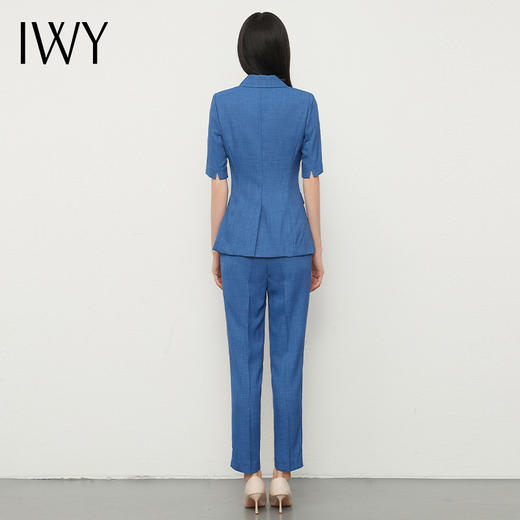 IWY/蓝色高端职业装西装套装女夏薄款面试正装酒店管理经理工作服正装212043C1+P1 商品图4