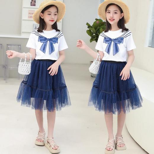 女童连衣裙夏装2023新款儿童洋气长裙大童夏季网纱裙子两件套 商品图4