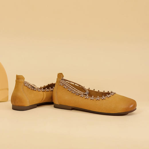 西村名物2023春季新款舒适休闲平底低跟搭扣女单鞋T23AE12541 商品图7