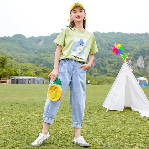 网红套装女童夏装2023新款洋气儿童夏季中大童运动女孩短袖两件套 商品图2