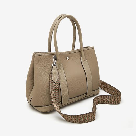 Safiya/索菲娅头层牛皮2023新款菜篮大容量单肩包女式斜挎手提包SF9135033Y 商品图4