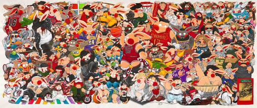 沈延《百兔百星图》纸质版画99版 商品图0