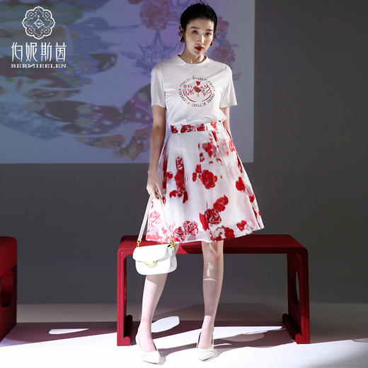 C-千年情话—梁祝楼台相会胭脂虫提花半裙2B40040 商品图4