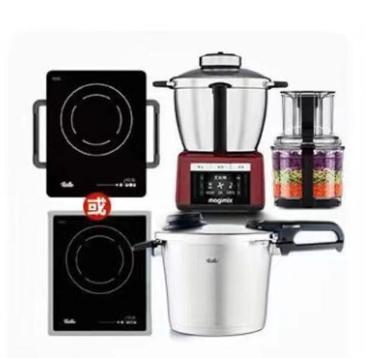 7F Fissler  菲仕乐电动食品加工器+皇家璀璨6升高速快锅+桌式单孔电陶炉\嵌入式单孔电陶炉 商品图0