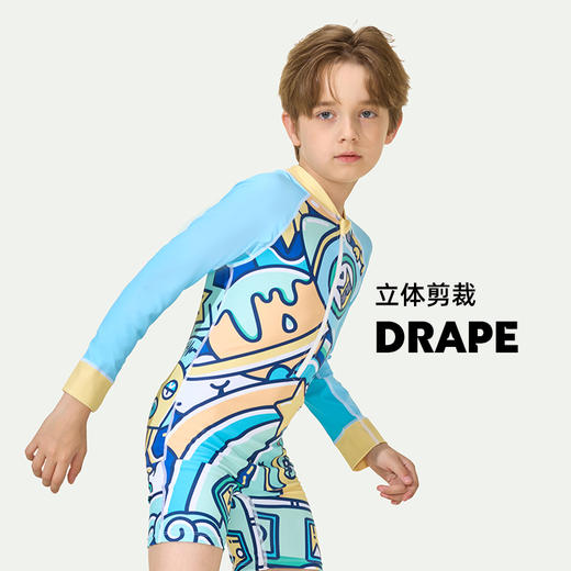 【清仓 不退换】Oribigo男女宝泳帽/分体/连体长袖短裤泳衣 | 亲肤舒适、UPF50+防晒、透气速干、弹性好不变形【HZ】 商品图6