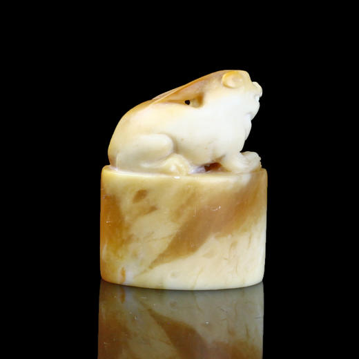 孤品014564:老挝石北部黄貔貅钮随形章-3.0*1.9*3.8cm 商品图2